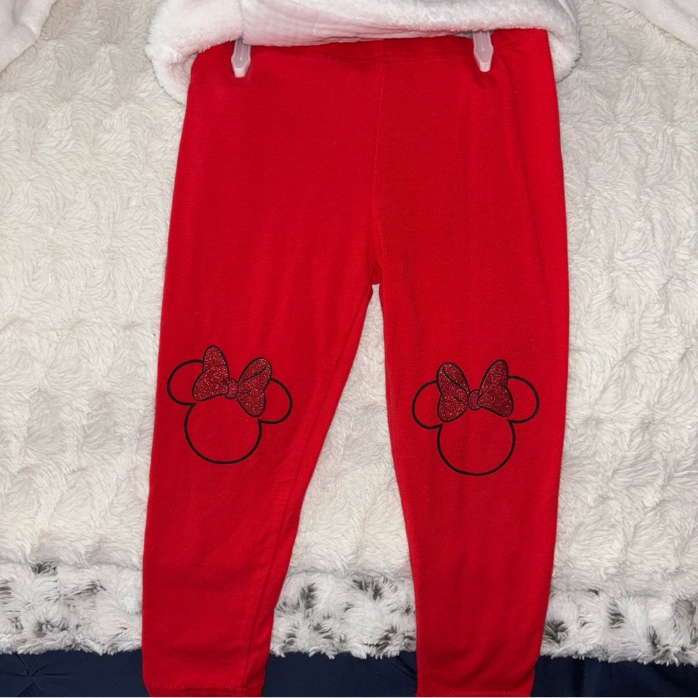 Disney Minnie Mouse Cozy White Sweater/Leggings - 3T - Picture 3 of 5